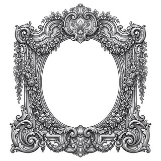 baroque floral frame