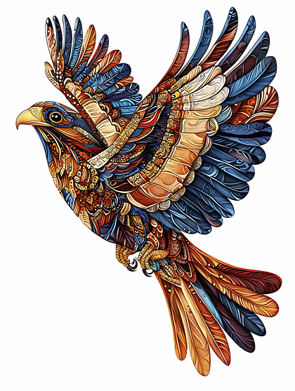 Ornate Bird In Flight