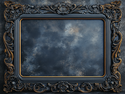 Ornate Black and Gold Frame