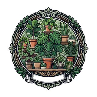 botanical plants frame