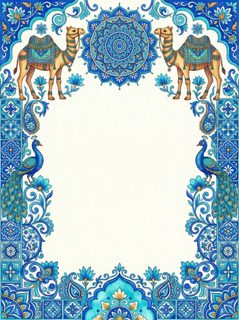 camel peacock border