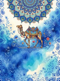 ornate decorated camel
