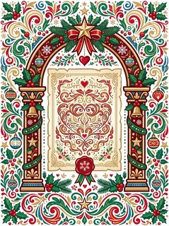 christmas archway scroll