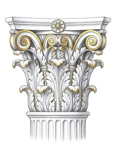 corinthian capital illustration