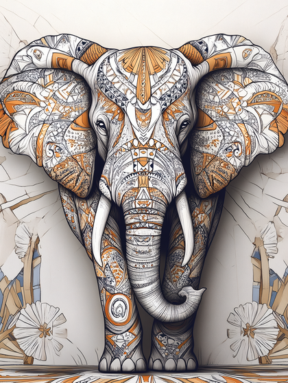 Ornate Elephant Illustration