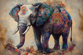 Ornate Elephant Portrait