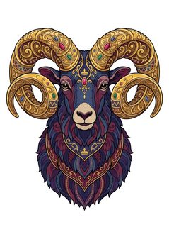 ornate ram illustration