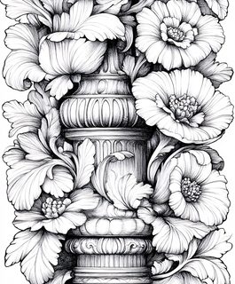 Ornate Floral Column Design
