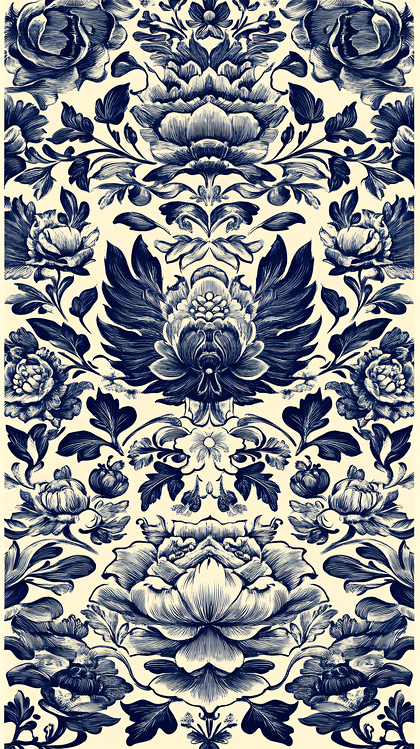 Ornate Floral Damask Pattern