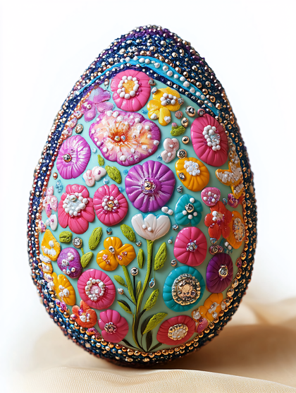 Ornate Floral Easter Egg
