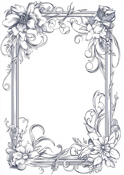 Ornate Floral Frame