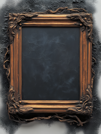 Ornate Frame On Textured Wall