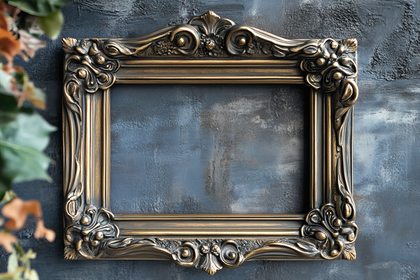 Ornate Frame on Textured Wall