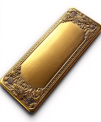 Ornate Gold Plaque
