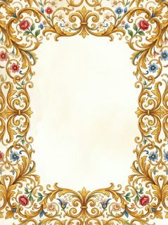 Golden Floral Frame