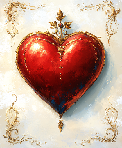 Ornate Golden Heart