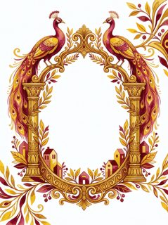 peacock-golden-frame
