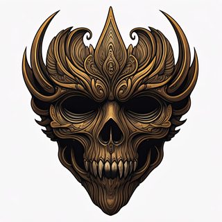Golden Ornate Skull