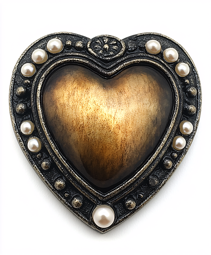 Ornate Heart Brooch