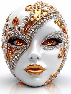 Ornate Jeweled Venetian Mask