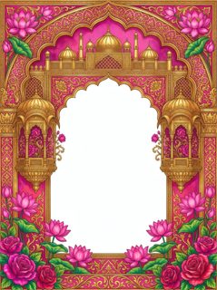 mughal floral frame
