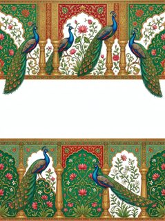 mughal peacock frame