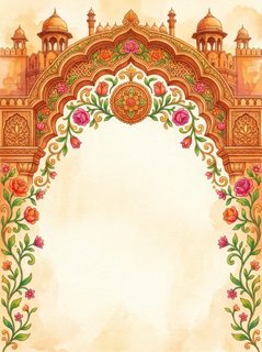 mughal floral arch
