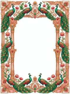 Peacock ornate frame