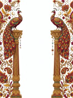 peacock border frame