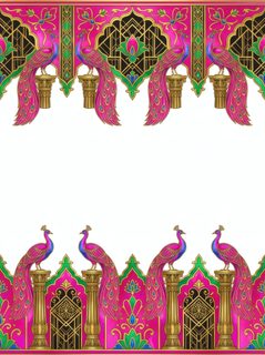 peacock-gold-border