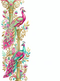 peacock decorative border