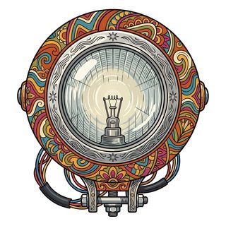 psychedelic vintage spotlight