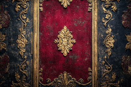 Ornate Red and Gold Texture
