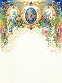 easter egg floral border