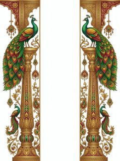 indian peacock frame