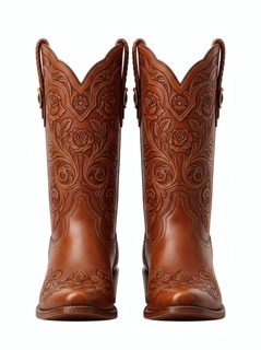 tooled leather boots