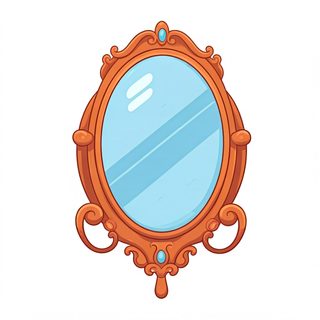 vintage oval mirror