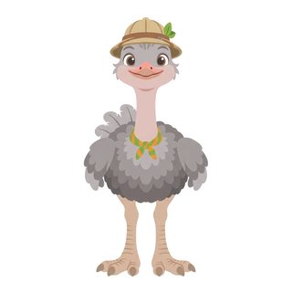 Ostrich cartoon
