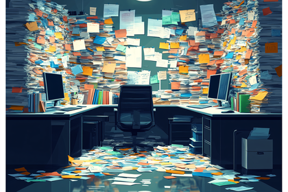 Overwhelmed Office Desk