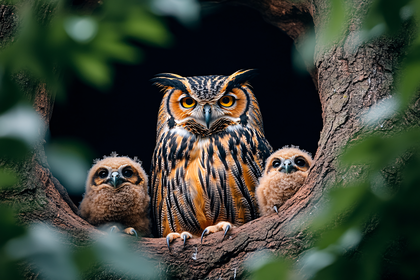 Owl Family Portrait