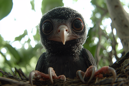 Owlet Gaze in Nest