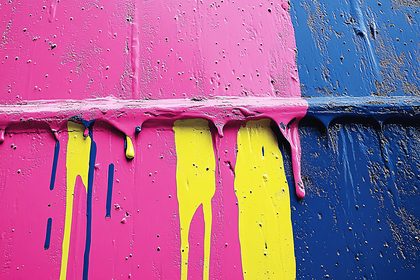 Paint Drips on Textured Wall