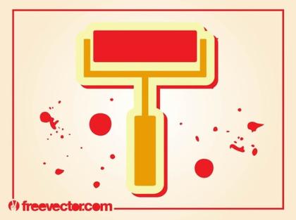 Paint Roller Free Vector