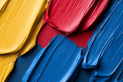 Paint Strokes Primary Colors