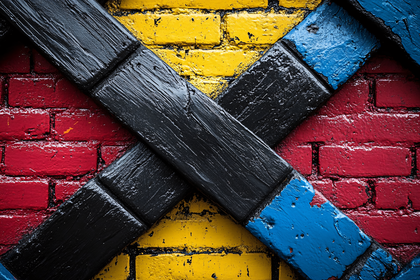 Painted Brick Cross