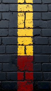 Painted Brick Wall Stripe