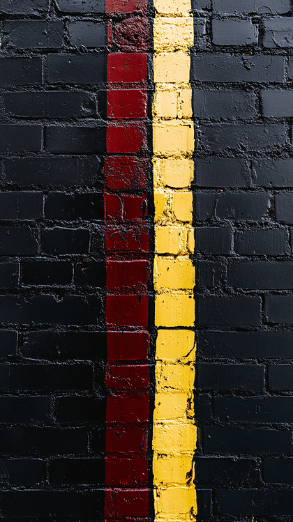 Painted Brick Wall Stripes