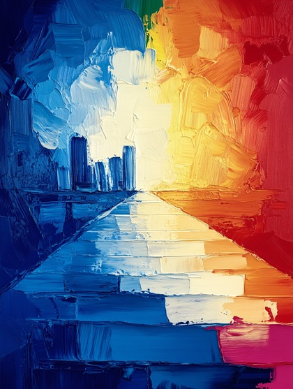 Painted Cityscape Path
