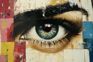 Painted Eye Close-Up