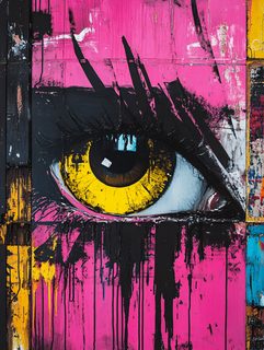 Painted Eye Close-Up